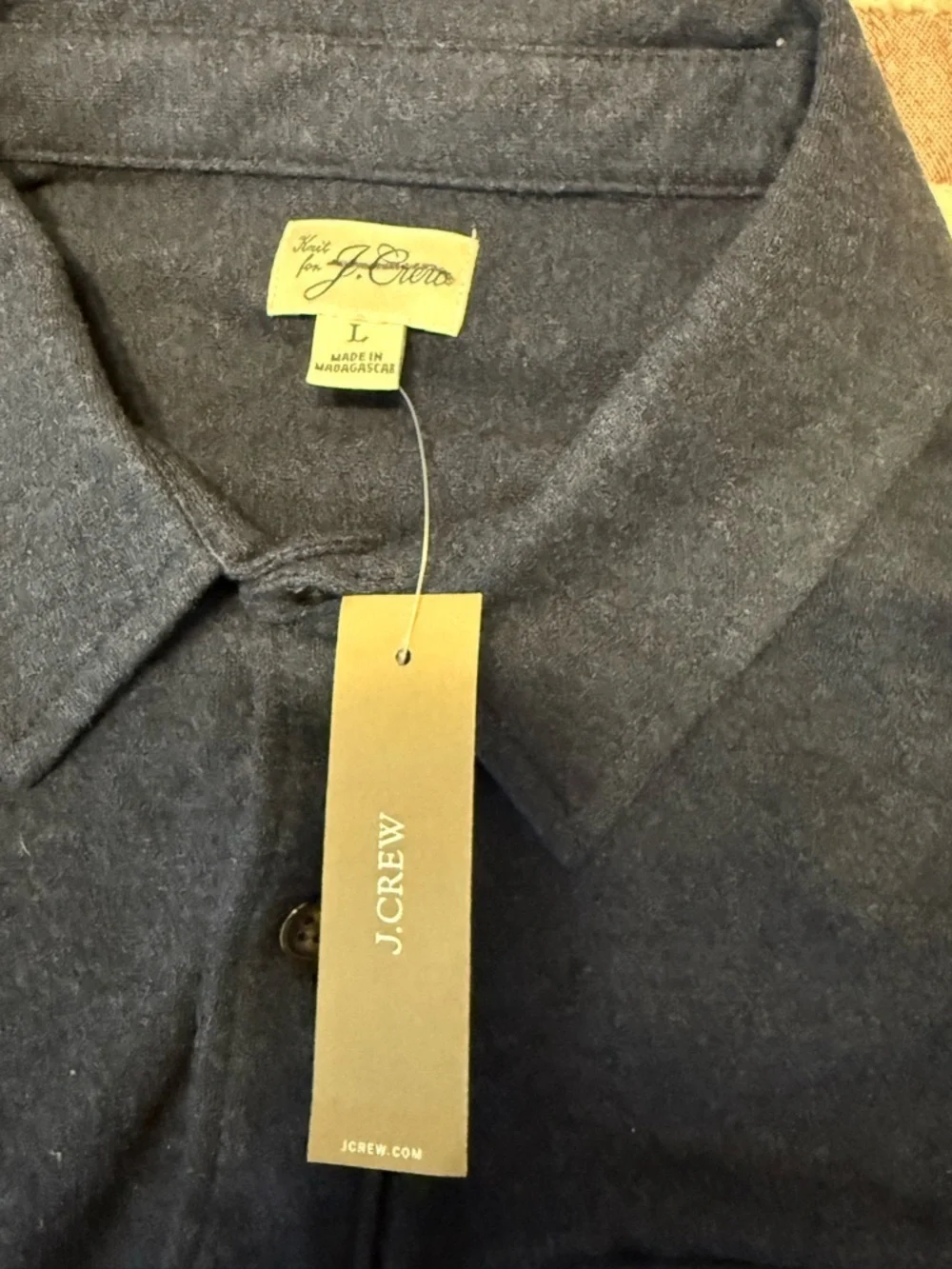 J. Crew Men’s Solid Cotton Lightweight Soft Knit Shirt NWT L Heather Tempest